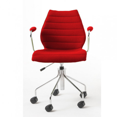 fauteuil roulettes maui soft kartell rouge