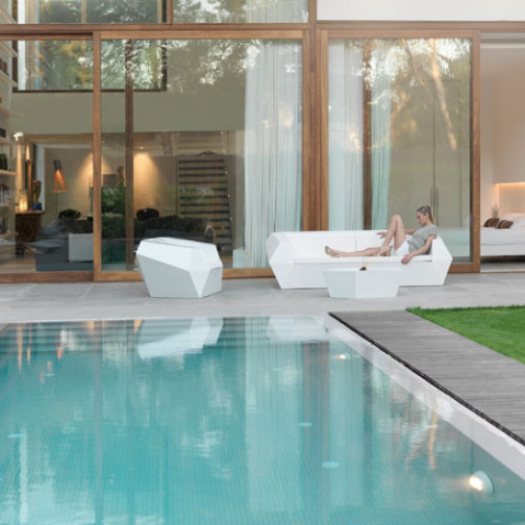 Faz Fauteuil Outdoor Design Vondom Laqué Blanc