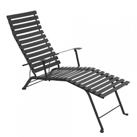 chaise longue bistro fermob carbone
