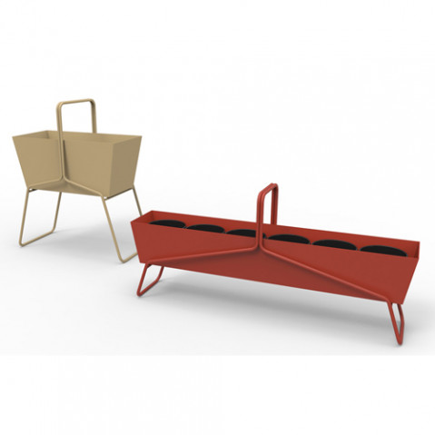 jardiniere basket long fermob blanc