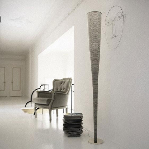 lampadaire mite led foscarini noir