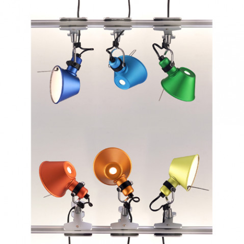 lampe pince tolomeo micro pinza artemide bleu