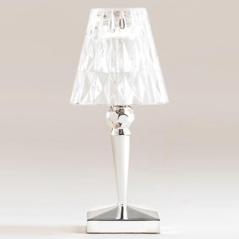 lampe poser battery kartell argent