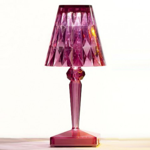 lampe poser battery kartell rose