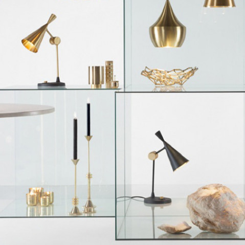 lampe poser beat light tom dixon laiton
