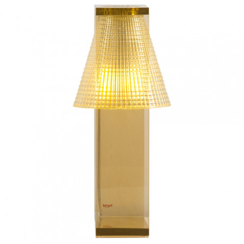 lampe poser light air sculptee kartell ambre