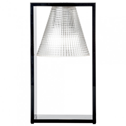 lampe poser light air sculptee kartell cristal noir