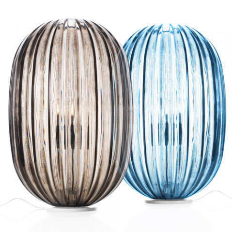 lampe poser plass media foscarini bleu