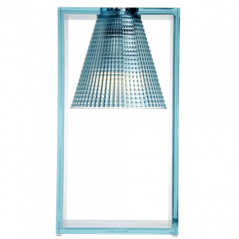 lampe poser light air sculptee kartell bleu