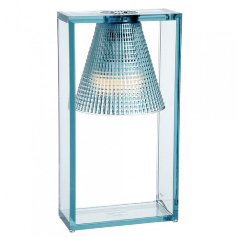 lampe poser light air sculptee kartell bleu