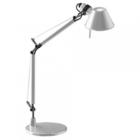 lampe poser tolomeo micro led artemide aluminium