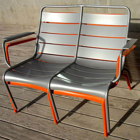 fauteuil bas duo luxembourg fermob blanc