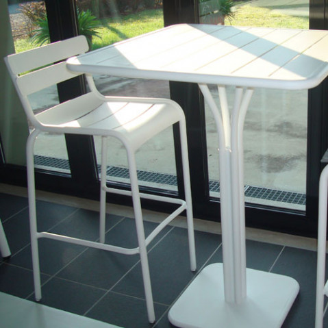 luxembourg fermob tabouret haut blanc