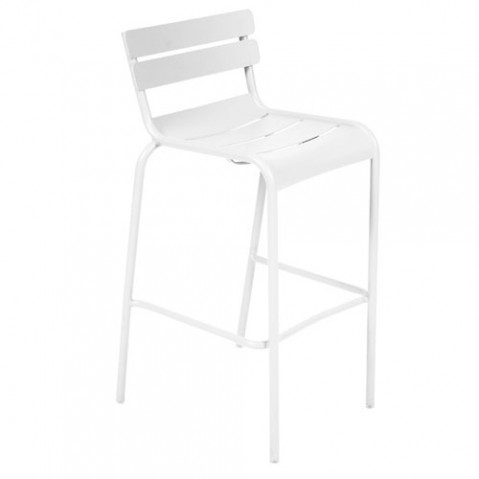 luxembourg fermob tabouret haut blanc
