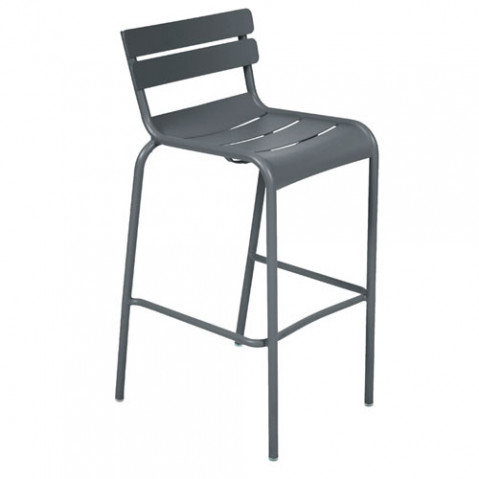 luxembourg fermob tabouret haut gris orage