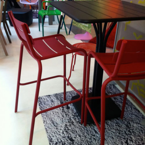 luxembourg fermob tabouret haut blanc