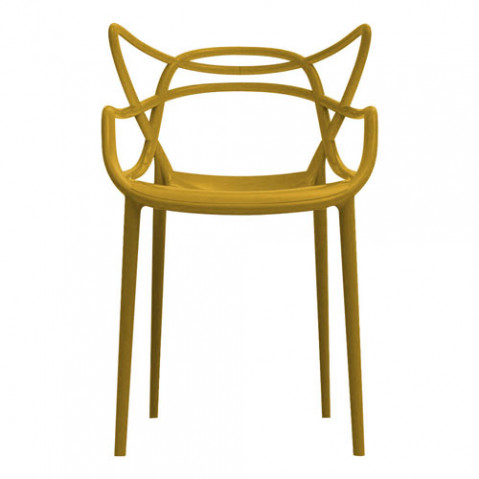 chaise masters kartell moutarde