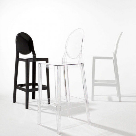 one more kartell tabouret h75 noir