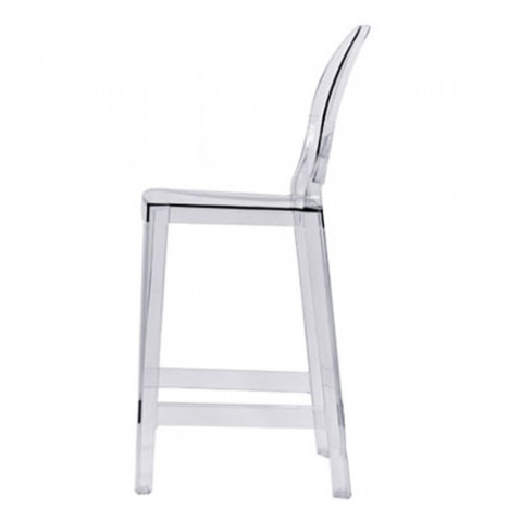 one more tabouret h 65 cm design kartell cristal