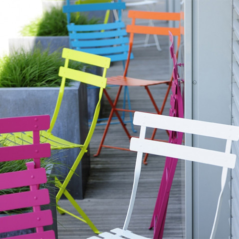 Bistro Lot de 2 Chaises Design Fermob Blanc