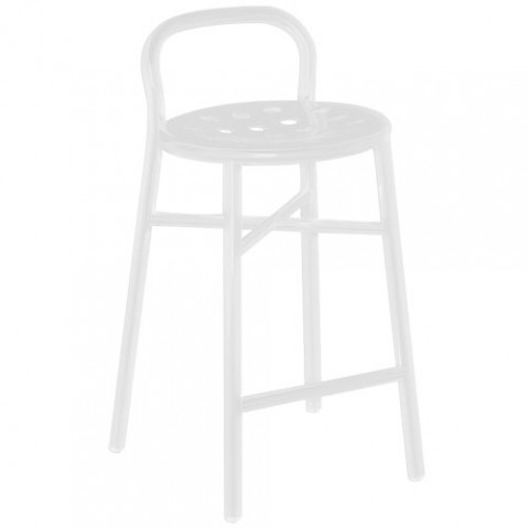 Pipe tabouret design Magis blanc