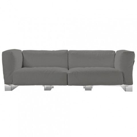 Pop duo canape kartell transparent gris