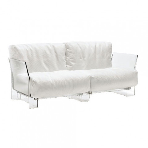 Pop Outdoor Canapé Design Kartell Transparent Blanc
