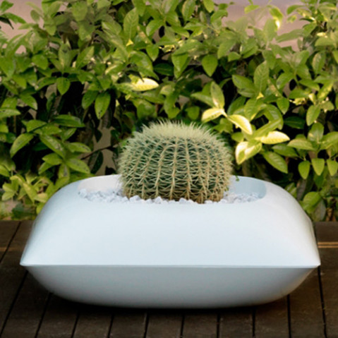 pot fleurs pillow vondom blanc laque