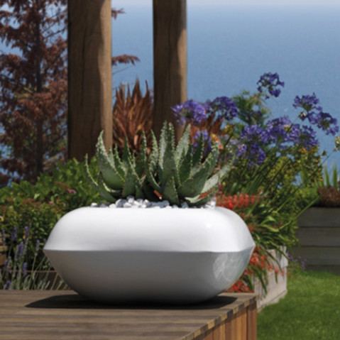 pot fleurs pillow vondom blanc laque