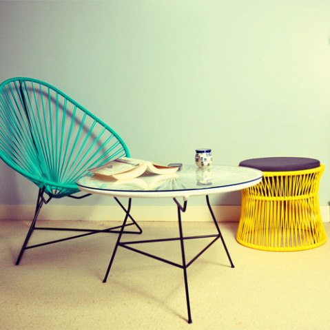 pouf ito boqa vert turquoise