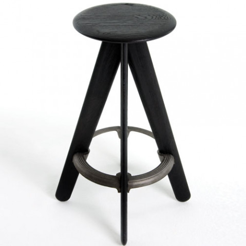 Slab tabouret de bar Tom dixon noir