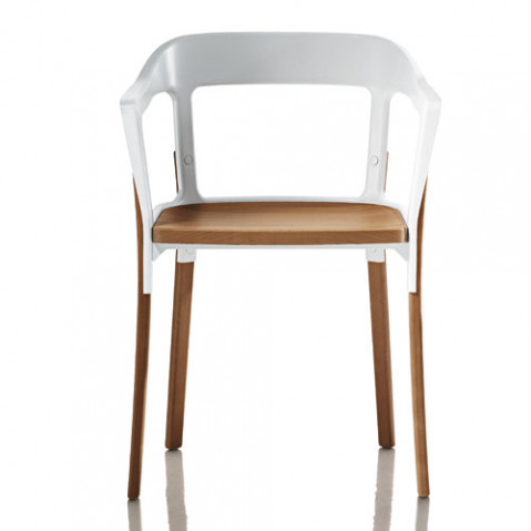 Steelwood chaise Design Magis Hêtre naturel Blanc