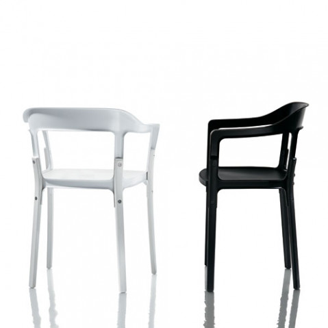 steelwood fauteuil design magis blanc