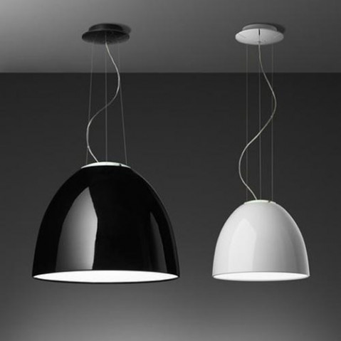 suspension nur gloss halogene artemide noir