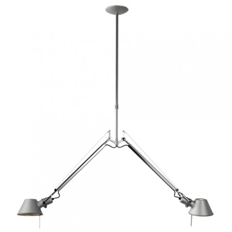 suspension tolomeo deux bras artemide aluminium