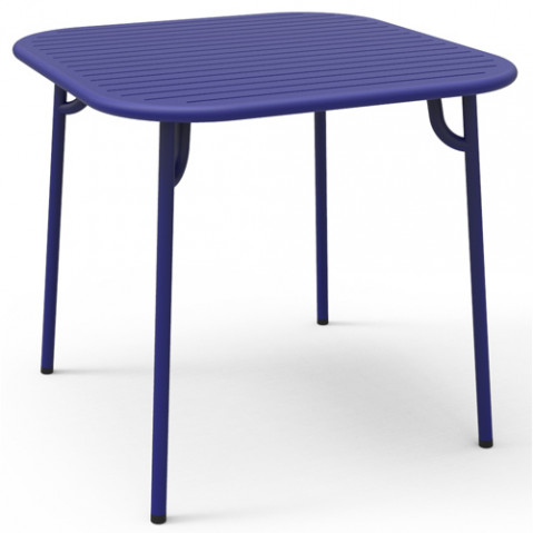 table carree week end petite friture bleu