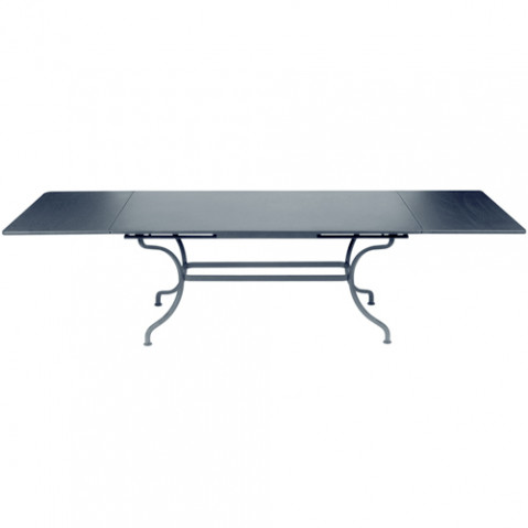 table rallonges romane fermob gris orage