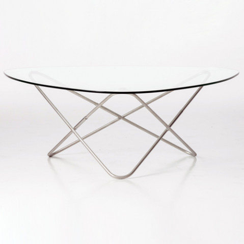 table basse ao airborne inox transparent