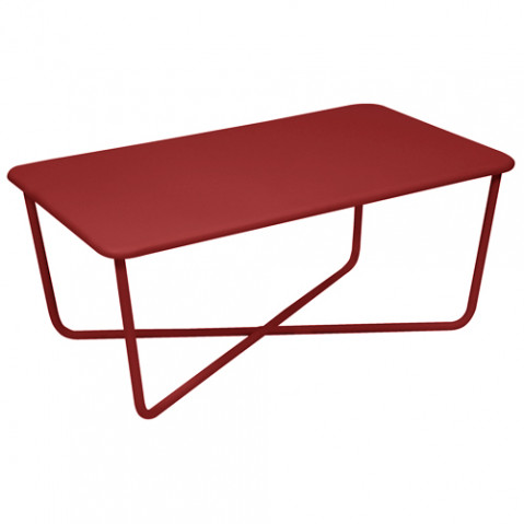 table basse croisette fermob piment