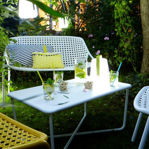 ﻿﻿﻿table basse croisette fermob blanc
