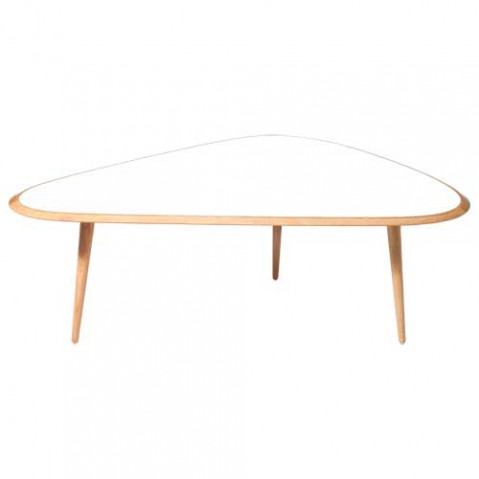 table basse fifties large red edition blanc
