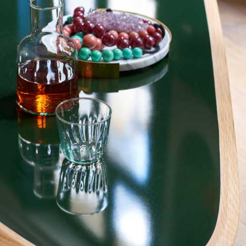 table basse fifties large red edition blanc