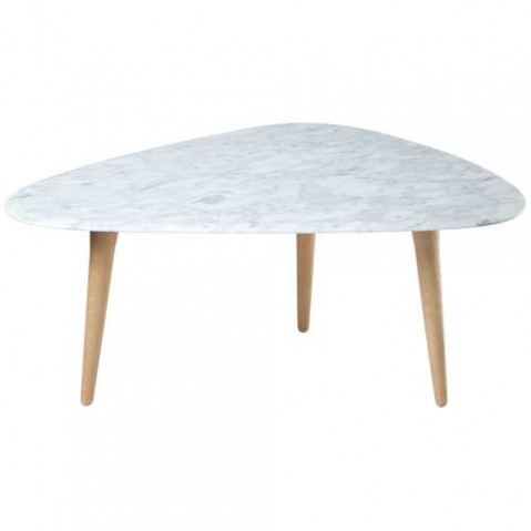 table basse fifties small red edition marbre