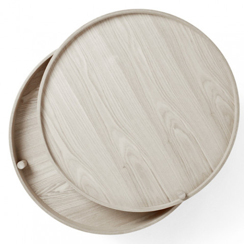table basse turning menu chene laiton