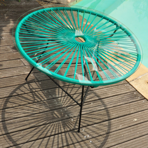 table basse zipolite boqa vert anis