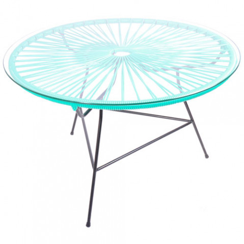 table basse zipolite boqa vert turquoise