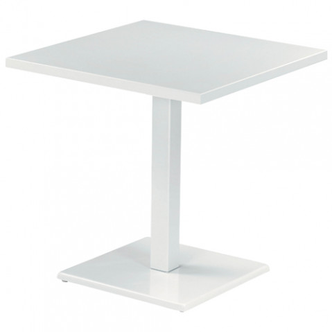 table carree round 70 emu blanc