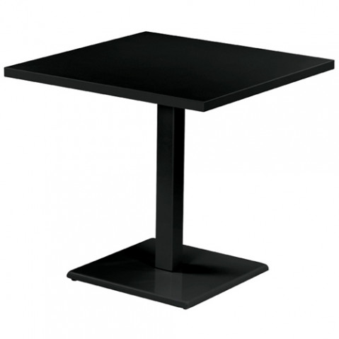 table carree round 70 emu noir