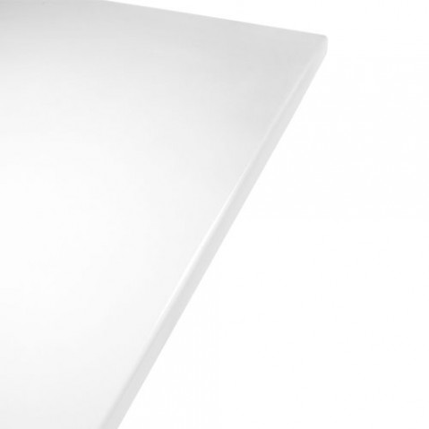 table carree glossy kartell blanc