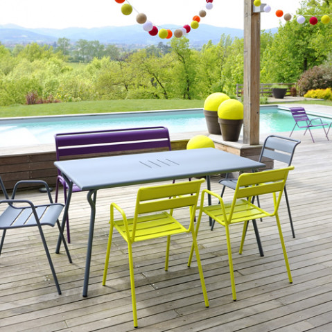 table monceau fermob gris orage